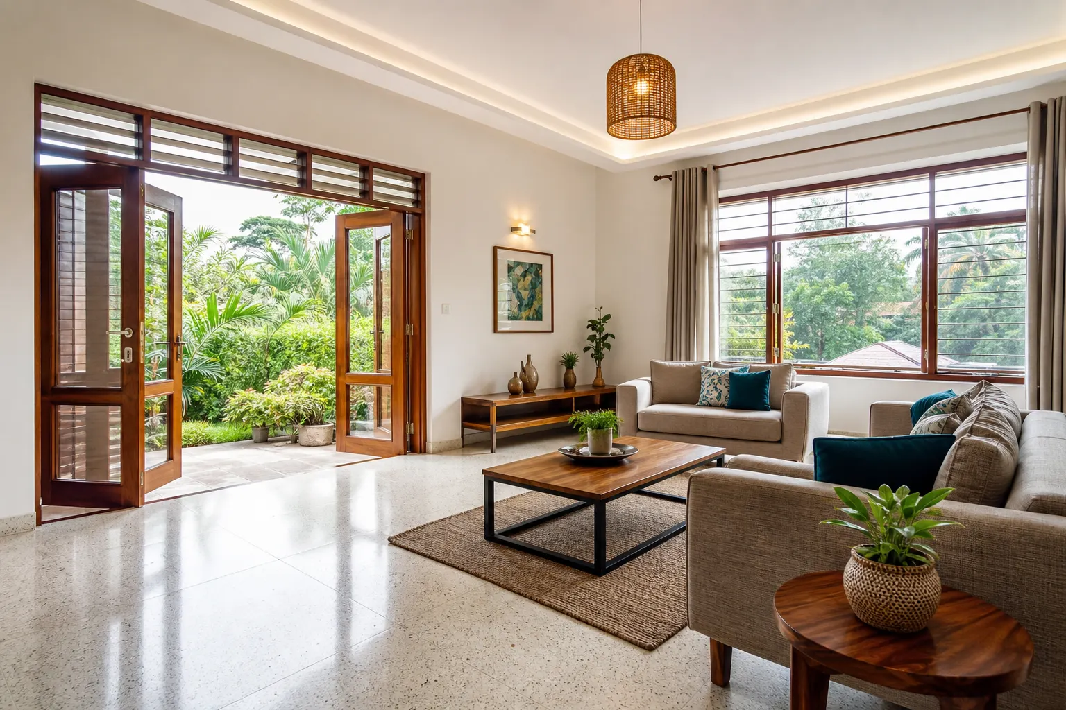 A bright, freshly cleaned home in Kampala